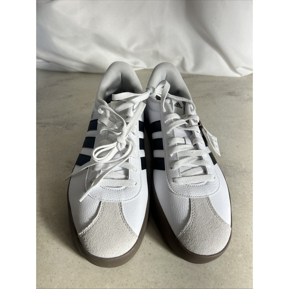 Adidas VL Court 3.0 Mens Sneakers White Black Gum ID6285 Size 11.5